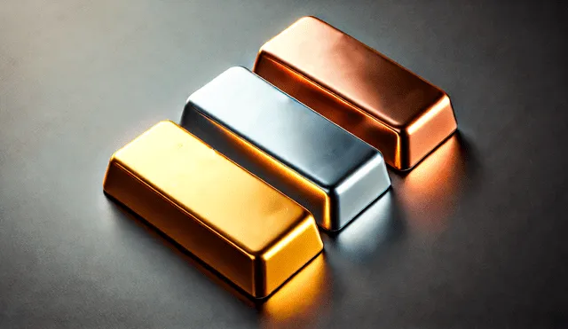 Oro PLata y Cobre