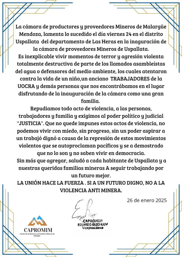 Cámara de Proveedores de Malargüe